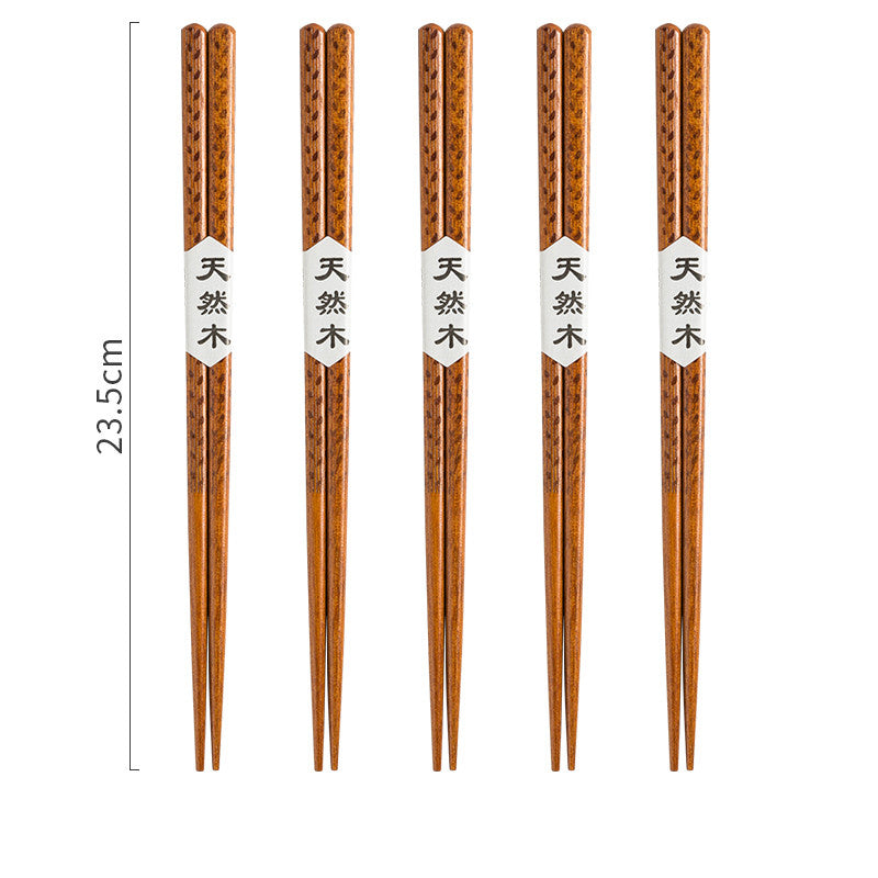 Japanese Style Wooden Pointed Chopsticks Creative Set