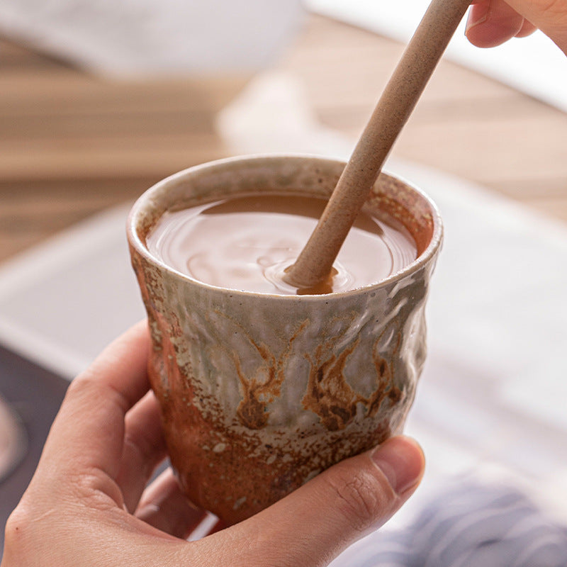 Japanese Style Rough Pottery Antique Tea Cup