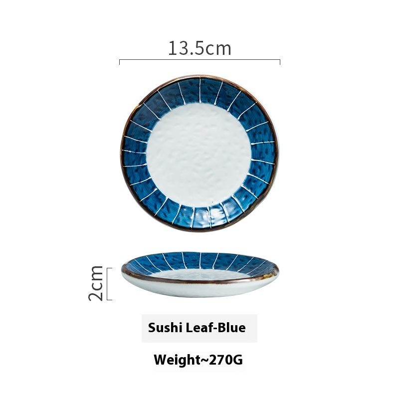 Japanese Style Painted Sushi Dessert Ceramic Plate