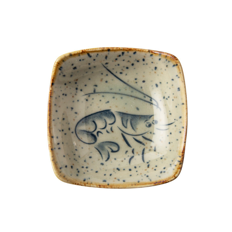 Retro Cartoon Porcelain Saucer Japanese Style Tableware