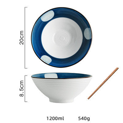 Japanese Style Large Soup Bowl Household Ceramic Tableware