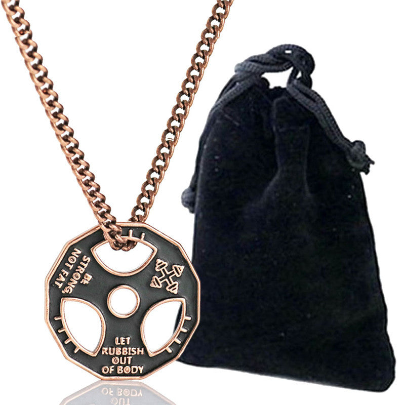 Barbell Necklace - Titanium Steel