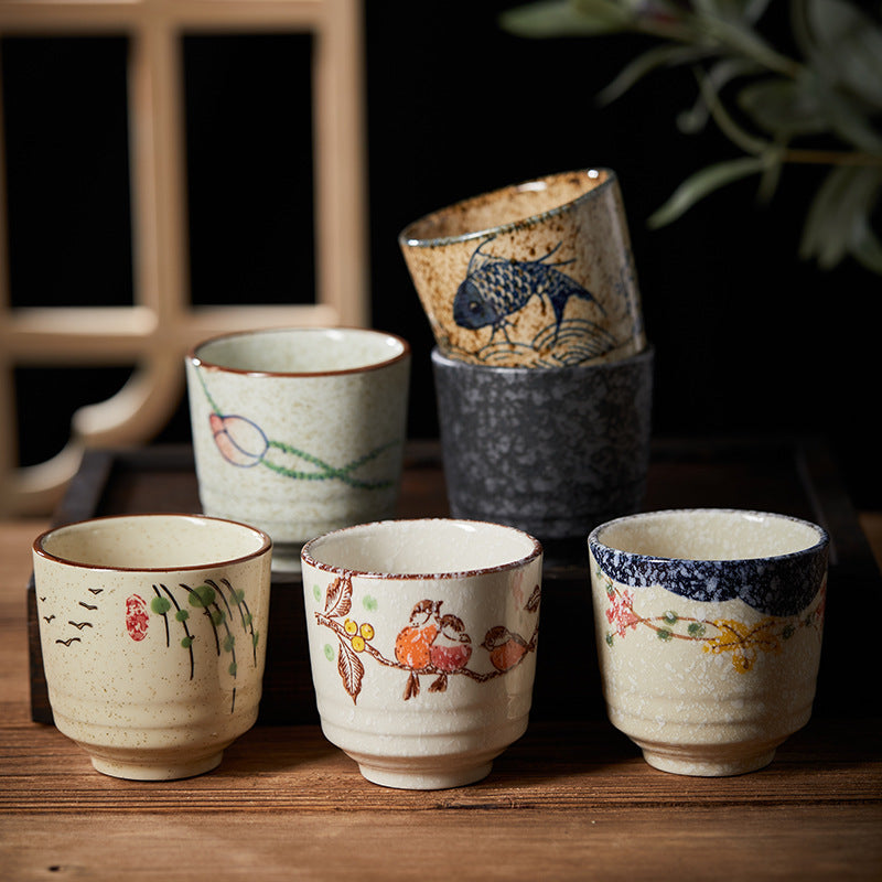 Fashion Japanese Style Underglaze Ceramic Teacup