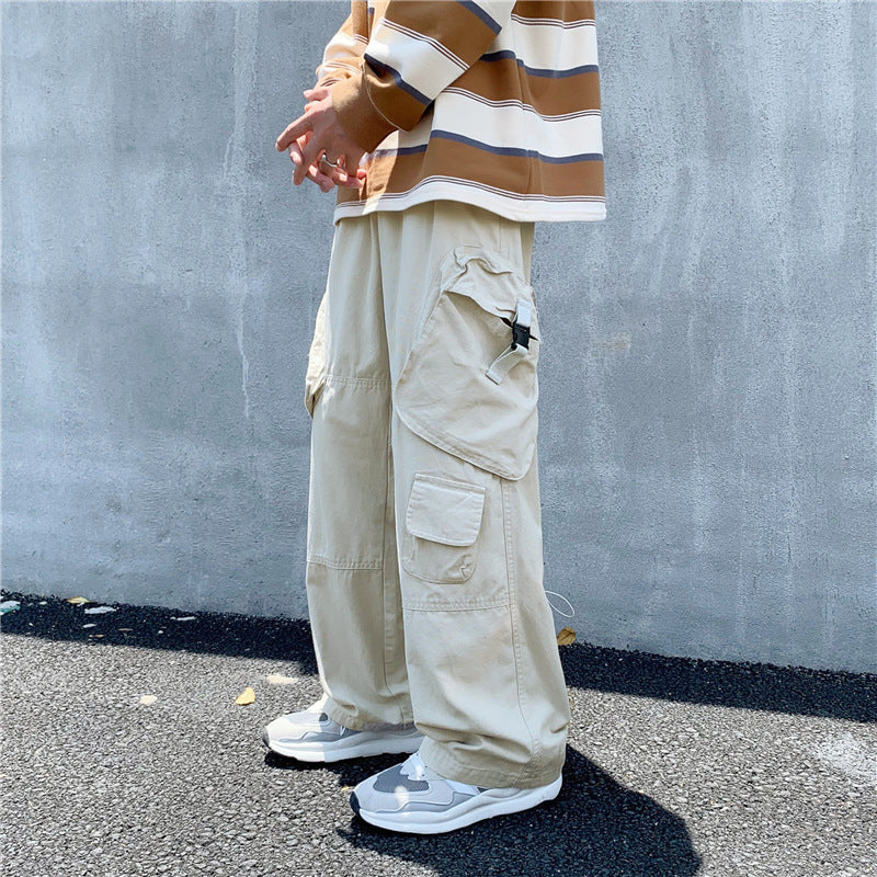 Japanese American Style Retro Wide Leg Overalls