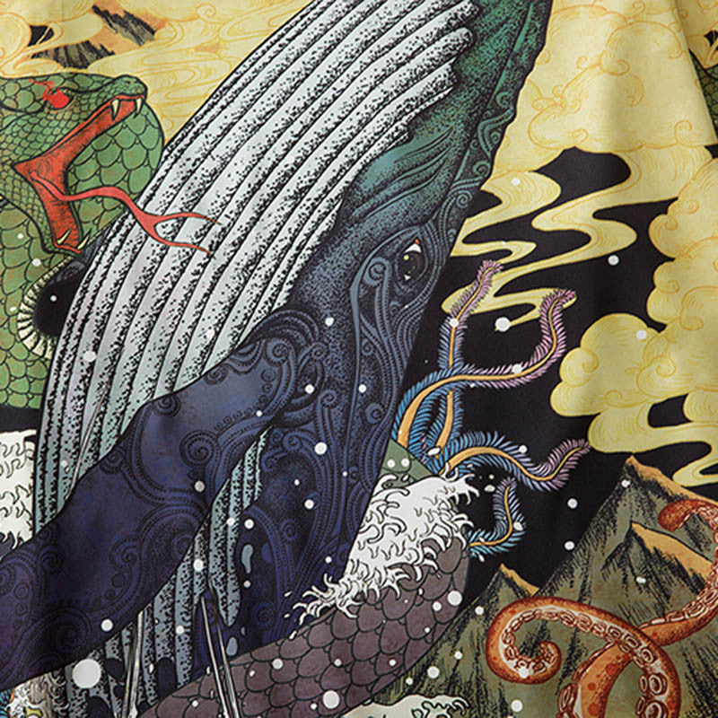 Japanese Ukiyo E Kimono Thin Shirt Couple Style