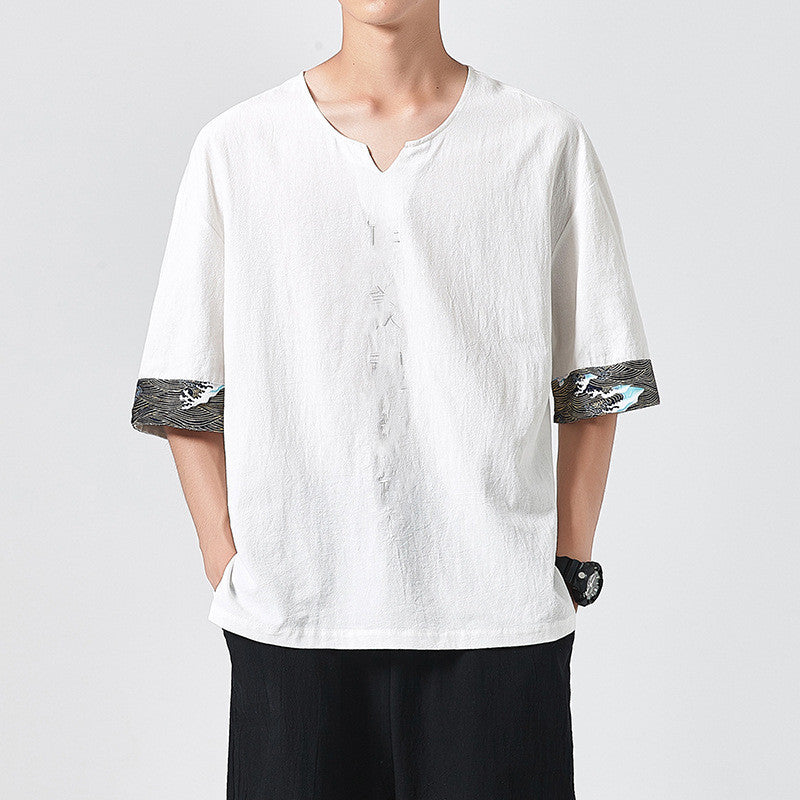 Yukata Japan Sommer Herren Leinenhemden und -hosen Neues asiatisches Kostüm