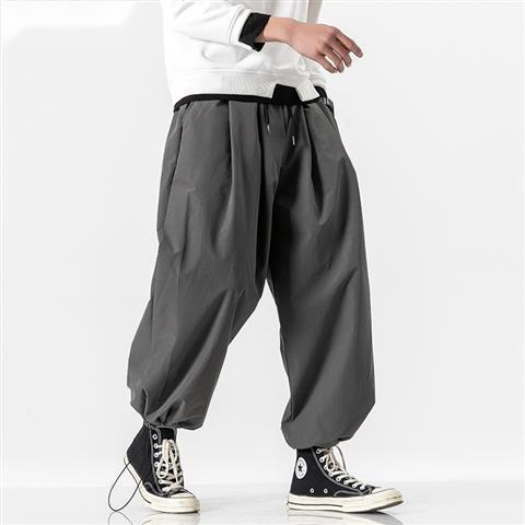 Japanese Wide-Leg Pants – Minimalist Drawstring Comfort