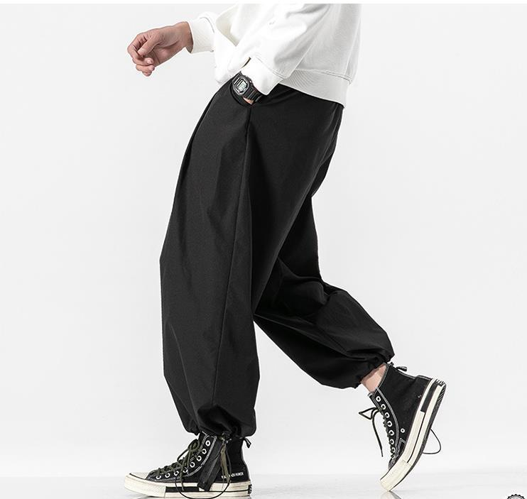 Japanese Wide-Leg Pants – Minimalist Drawstring Comfort