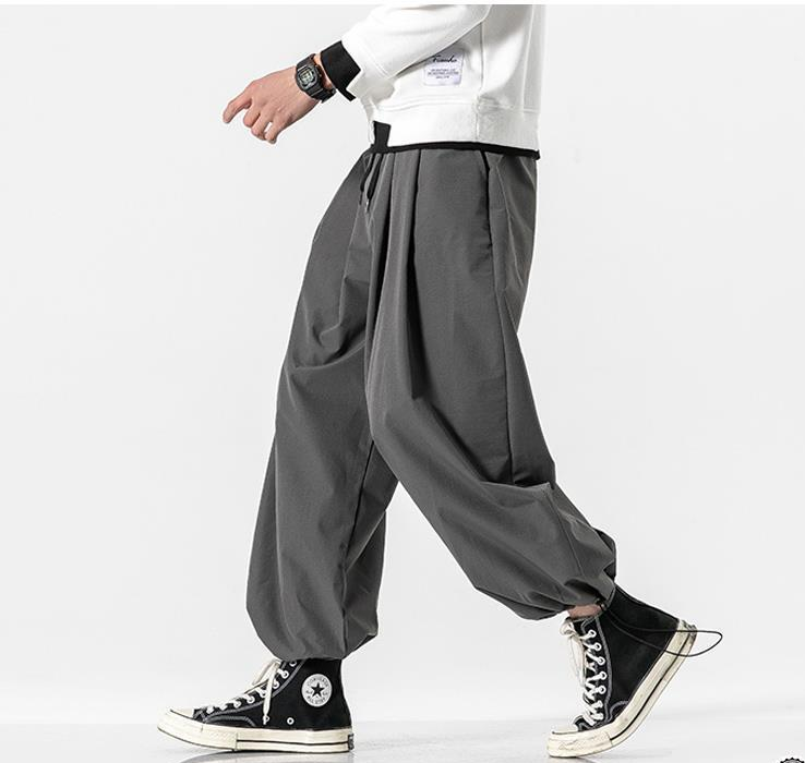 Japanese Wide-Leg Pants – Minimalist Drawstring Comfort