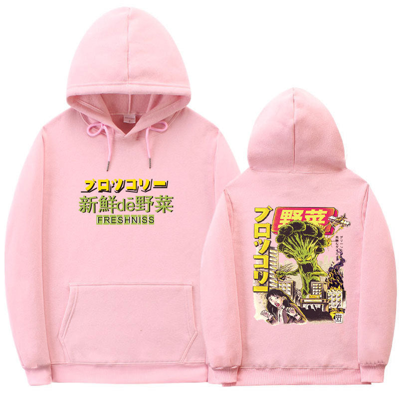 Cross-Border Hot Sale Japanese Trendy Brand Sweater Wild Vegetables Attack Japanese Style Hoodie Sweater
