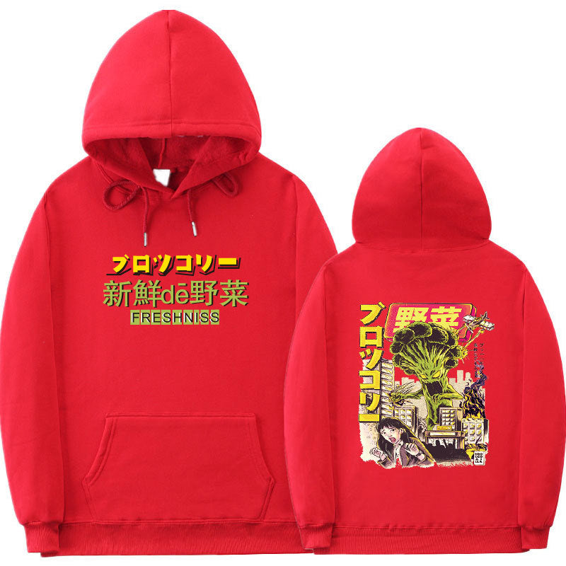 Cross-Border Hot Sale Japanese Trendy Brand Sweater Wild Vegetables Attack Japanese Style Hoodie Sweater