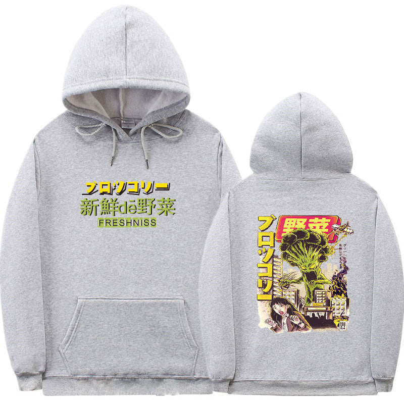 Cross-Border Hot Sale Japanese Trendy Brand Sweater Wild Vegetables Attack Japanese Style Hoodie Sweater