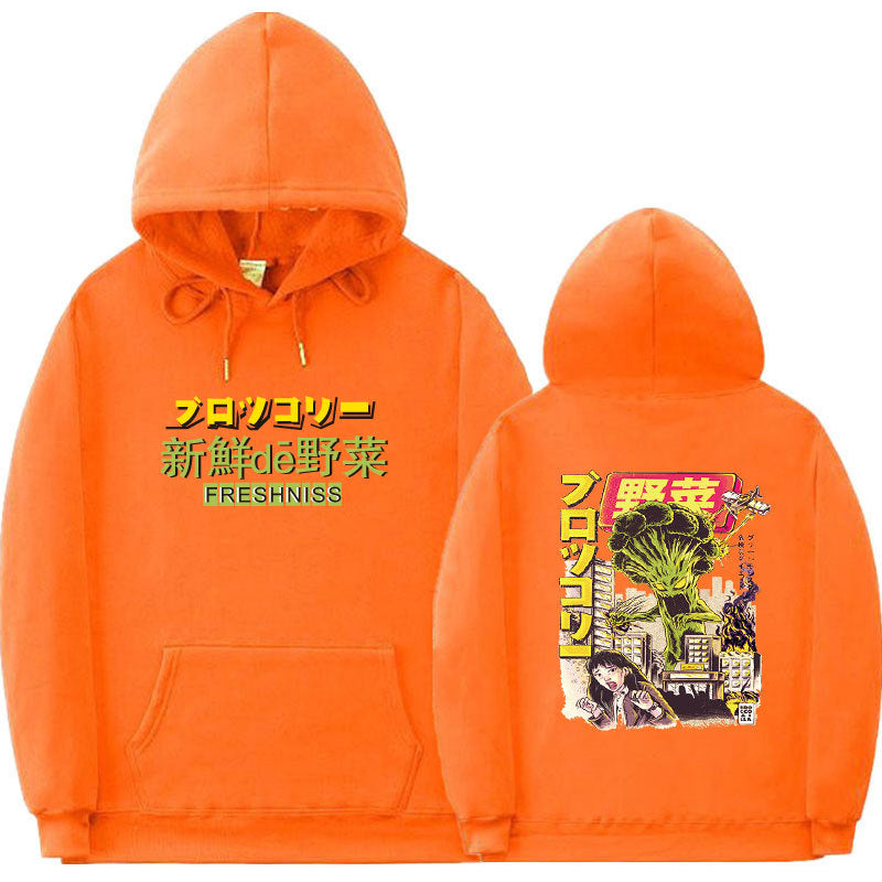 Cross-Border Hot Sale Japanese Trendy Brand Sweater Wild Vegetables Attack Japanese Style Hoodie Sweater