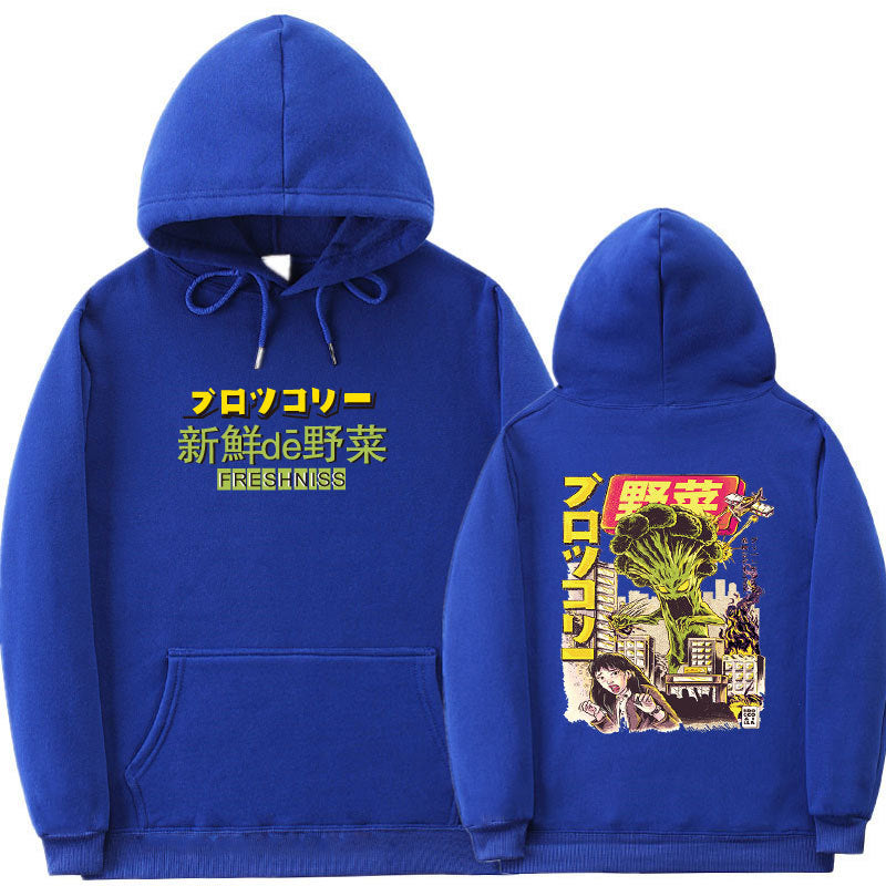 Cross-Border Hot Sale Japanese Trendy Brand Sweater Wild Vegetables Attack Japanese Style Hoodie Sweater
