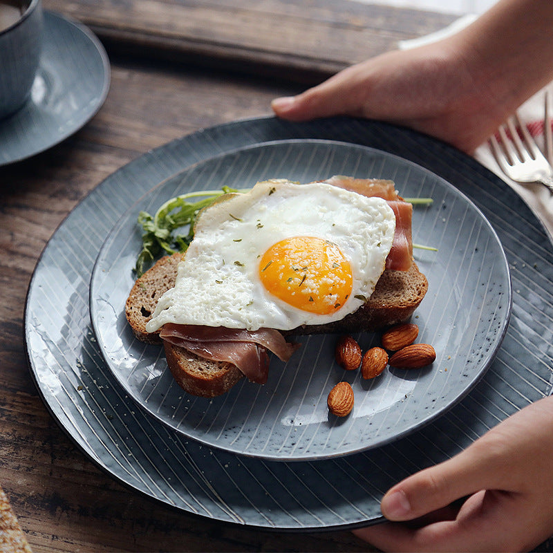 Japanese-style Ceramic Dinner Plate, Western-style Breakfast Plate, Meat Plate