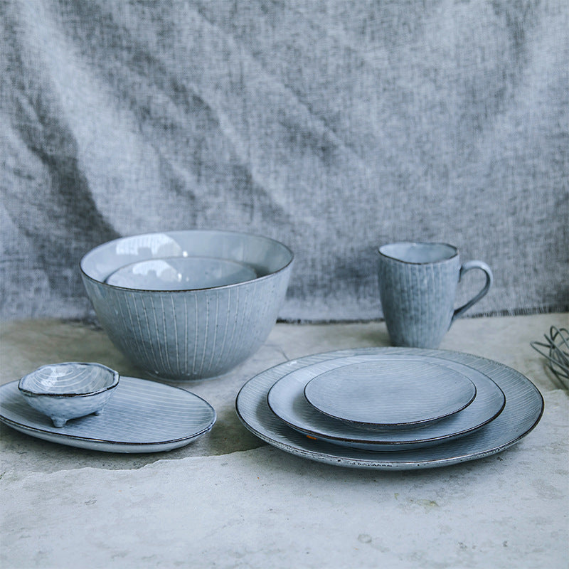 Japanese-style Ceramic Dinner Plate, Western-style Breakfast Plate, Meat Plate