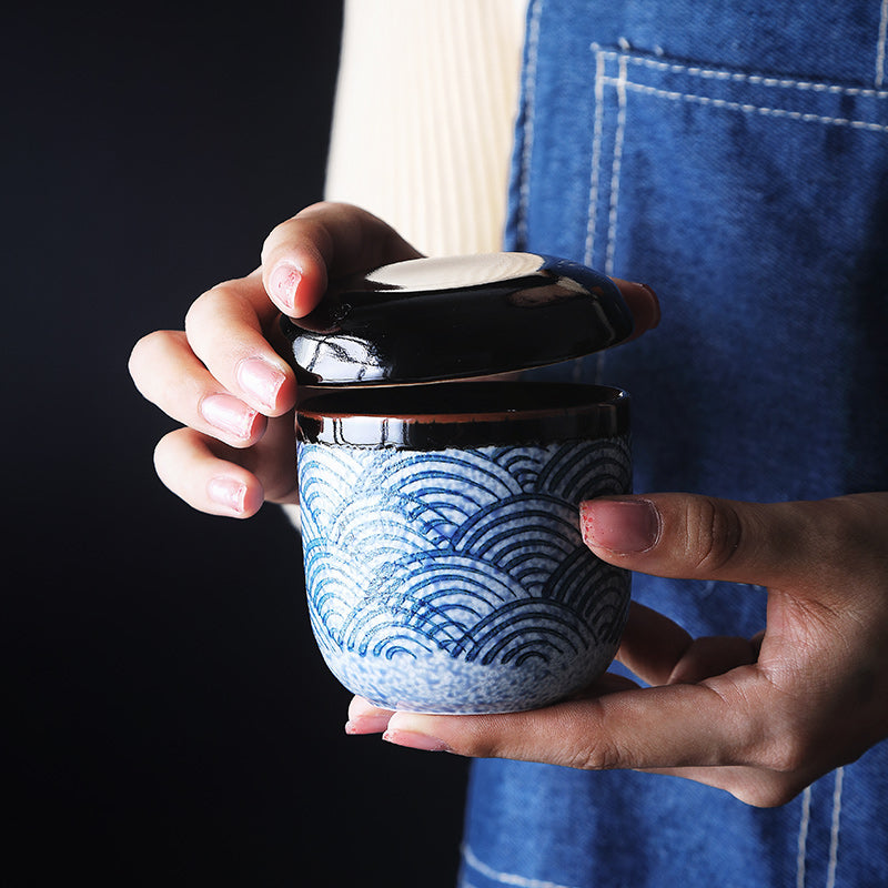 Japanese Style Ceramic Hand-Painted Stew Pot