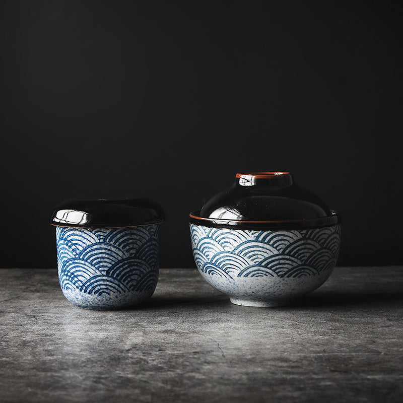 Japanese Style Ceramic Hand-Painted Stew Pot