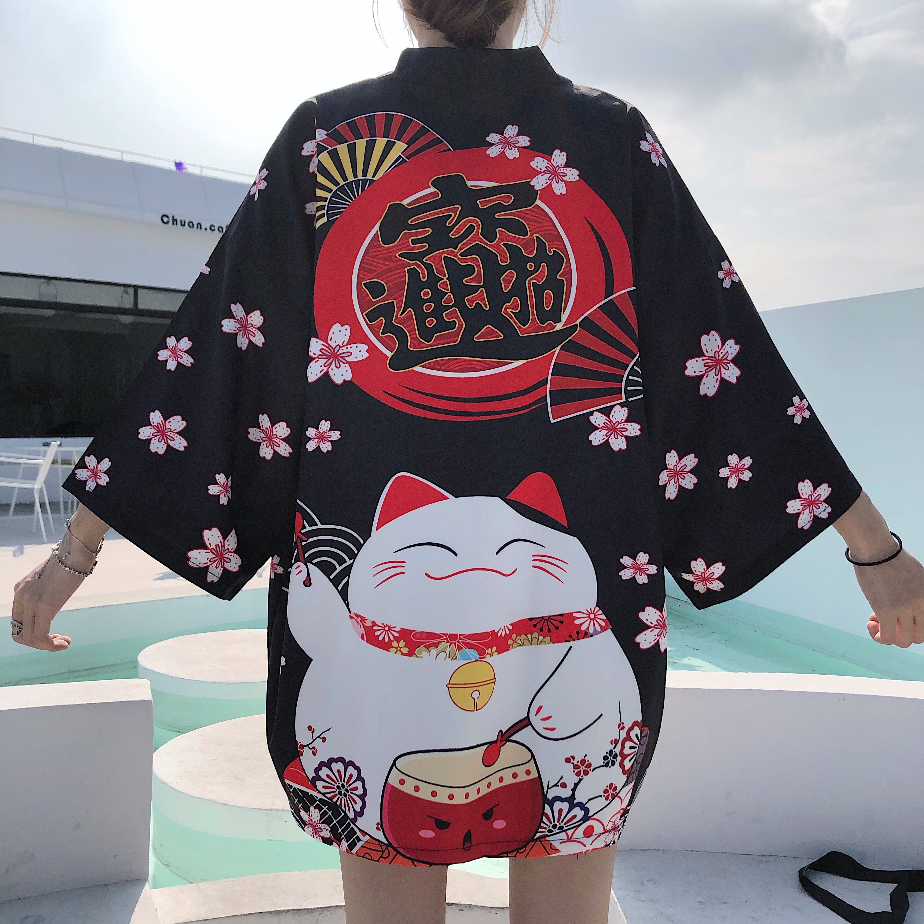 Japanese style cardigan kimono haori coat