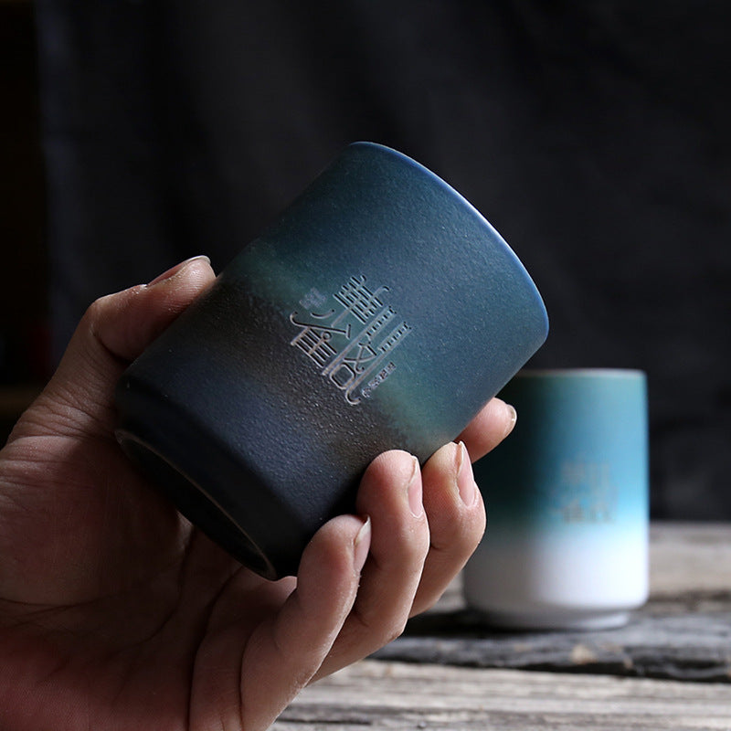 Japanese Style Coarse Pottery Large Water Glass