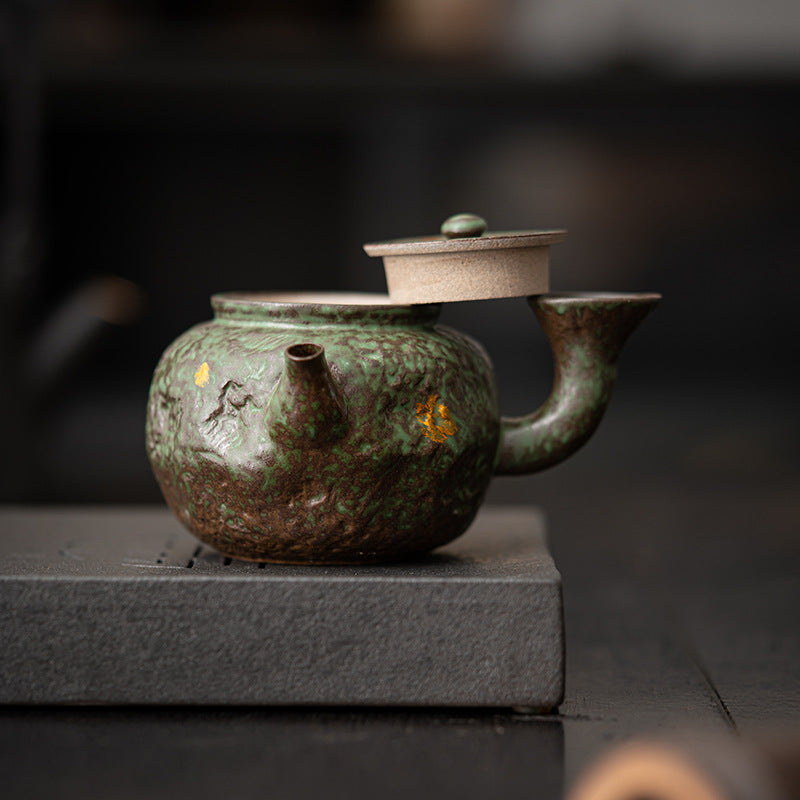 Retro Japanese Style Bronze Glaze Teapot