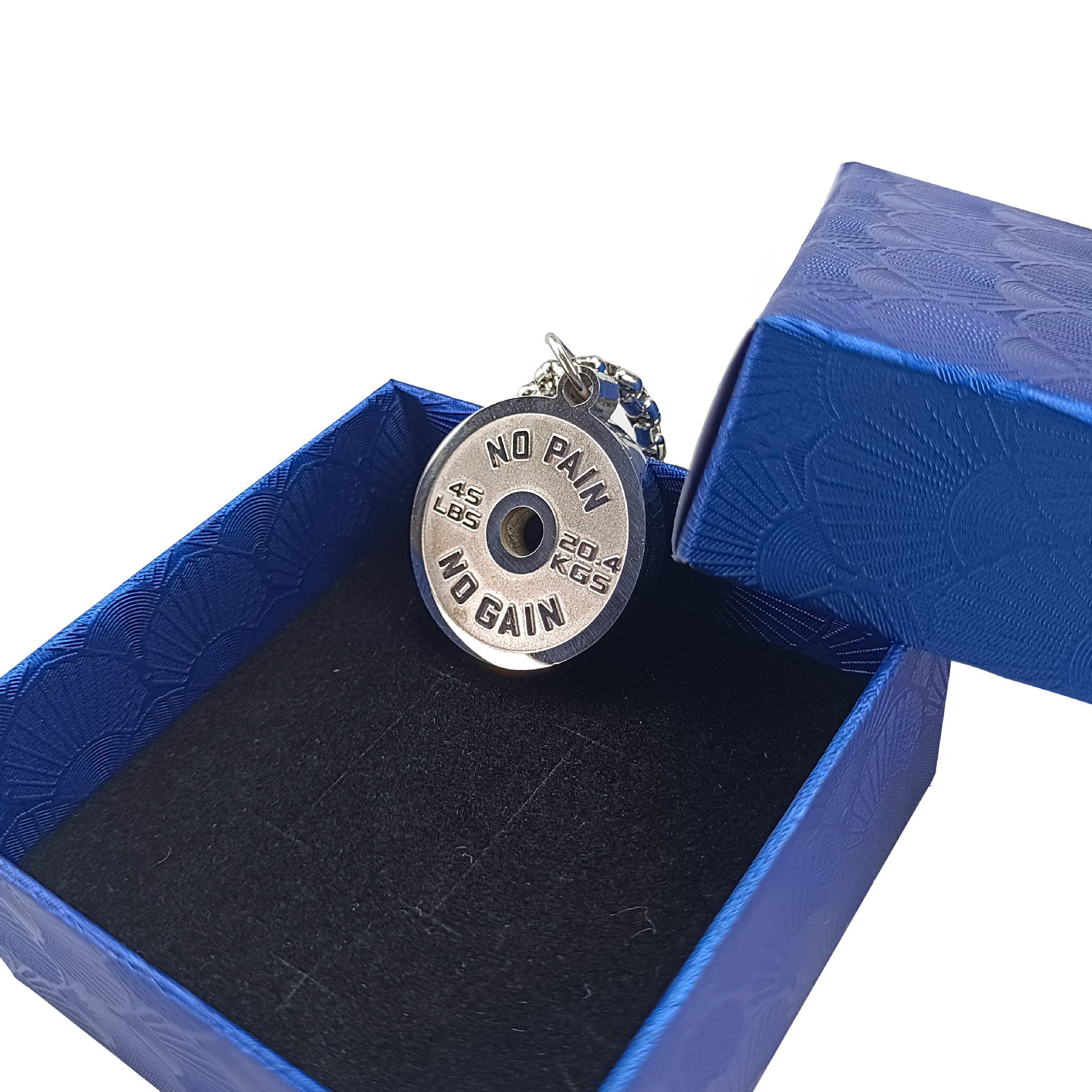 Stainless Steel Barbell Disc Necklace