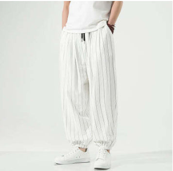 Bloomers Men's Chinese Style Cotton And Linen Men's Casual Pants