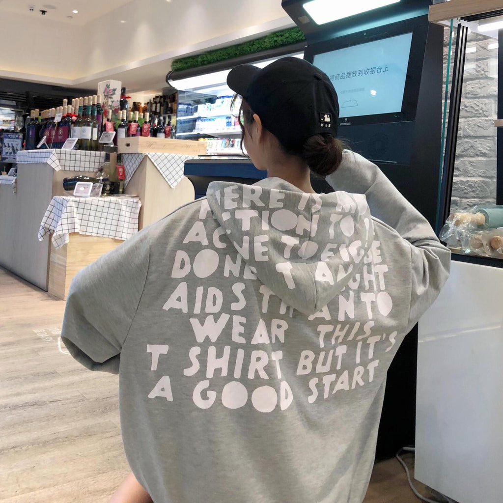 All-match Japanese vintage western-style hoodie