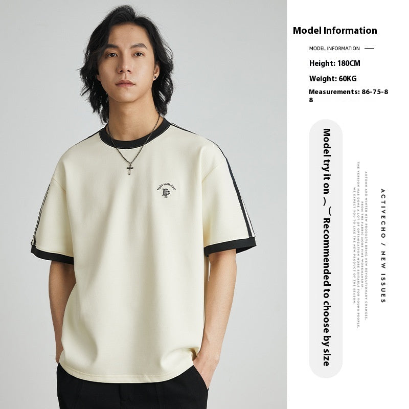 Hikari Kyoto Stripe Tee - Embroidered Signature Edition
