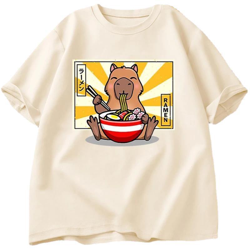 Capybara Cotton Tee - Oversized Graphic Shirt