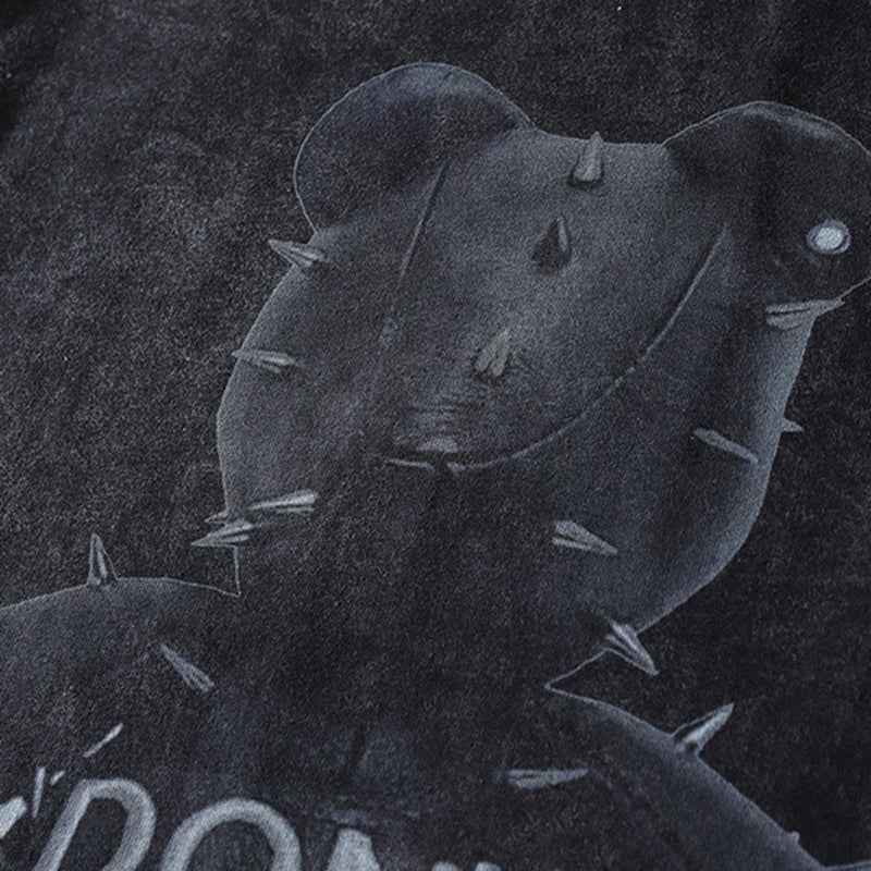 Vintage Bear Streetwear Tee - Hip-Hop Oversized
