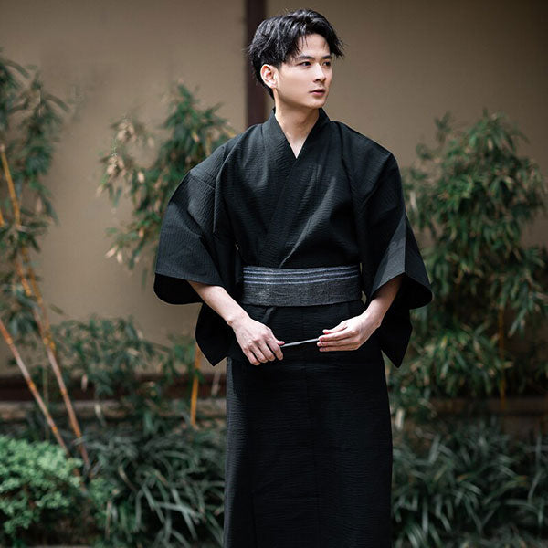 Men's Kimono Samurai Robe Bathrobe Japanese Style