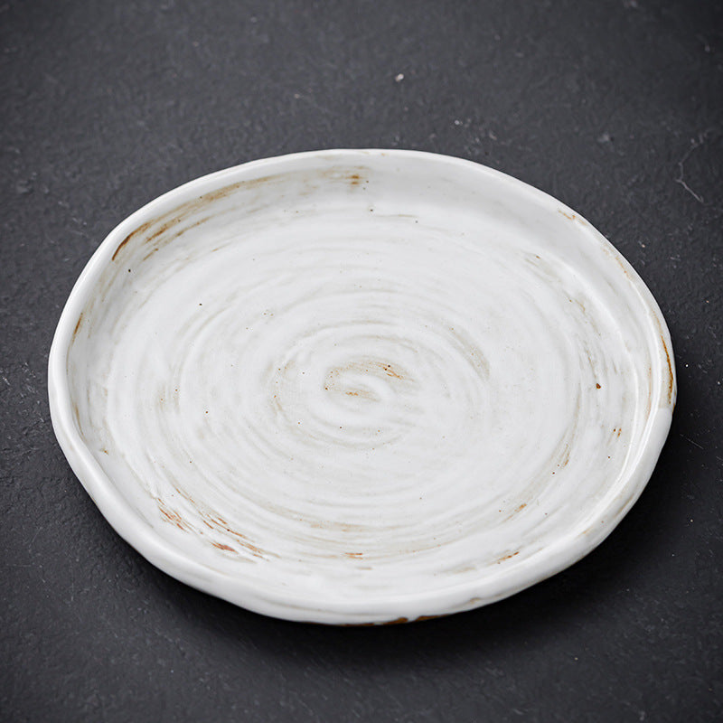 Japanese Style Rough Pottery Shaped Antique Dishes