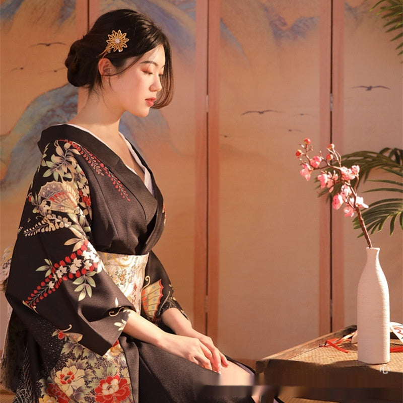 Kimono Improved Dark Style Domineering Girl Japanese Style Formal Wear