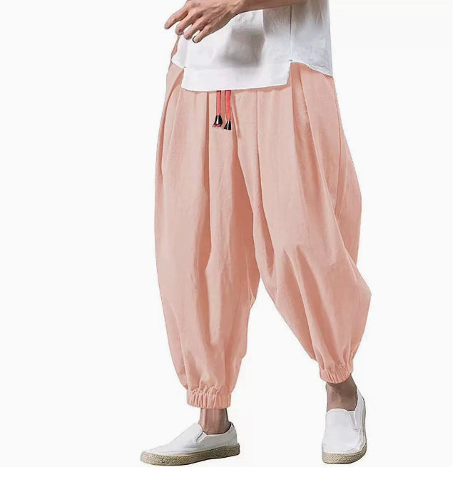 Chinese Style Japanese Linen Men's Casual Pants