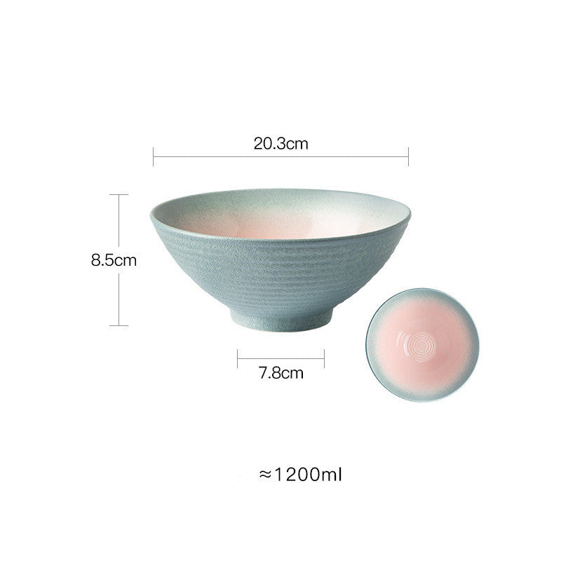 Japanese Style Ramen Ceramic Single Eat Noodle Bowl