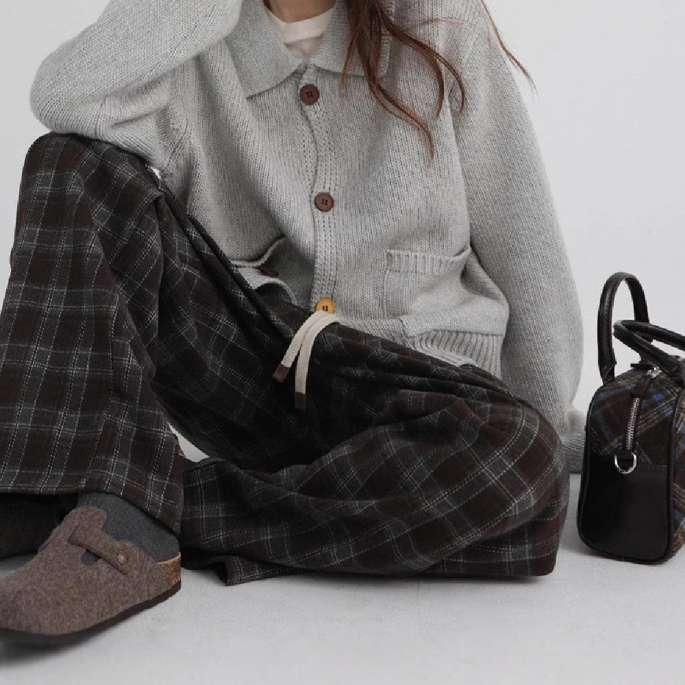 Japanese-style Retro Small Lapel Sweater Coat