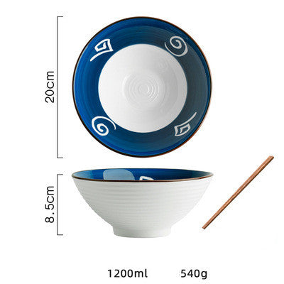 Japanese Style Large Soup Bowl Household Ceramic Tableware