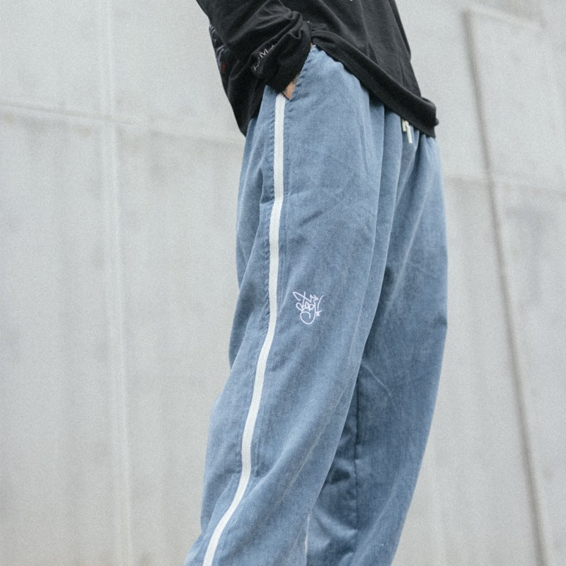 Corduroy Sweatpants - Loose Casual Men's Pants