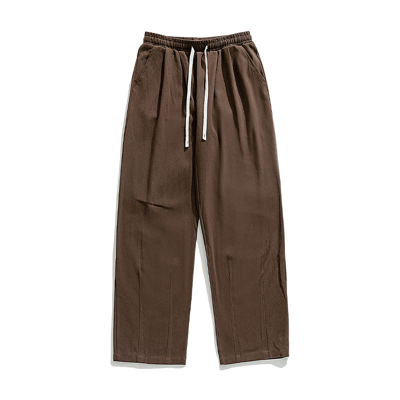 Japanese Style Drape Pure Cotton Casual Pants Men