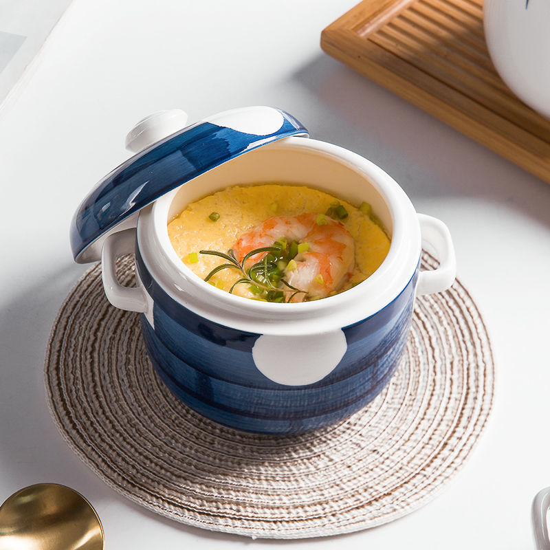Japanese Style Hotel Ceramic Stew Pot With Lid