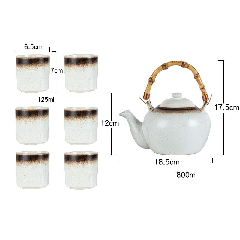 Bamboo Handle For Japanese Style Teapot Restaurant