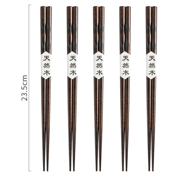 Japanese Style Wooden Pointed Chopsticks Creative Set