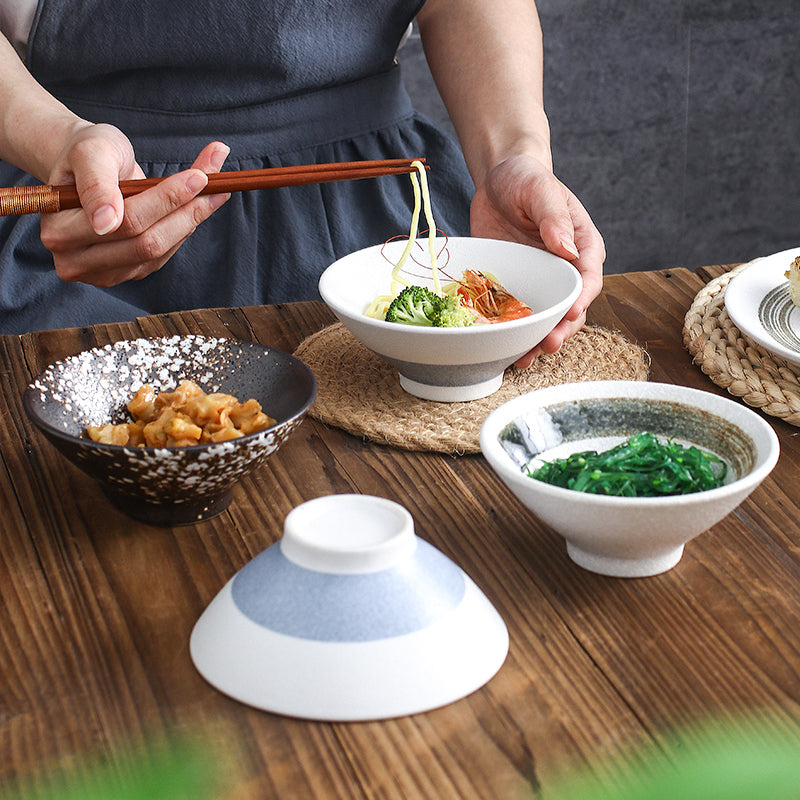Japanese-style Ceramic Speaker Rice Bowl Household
