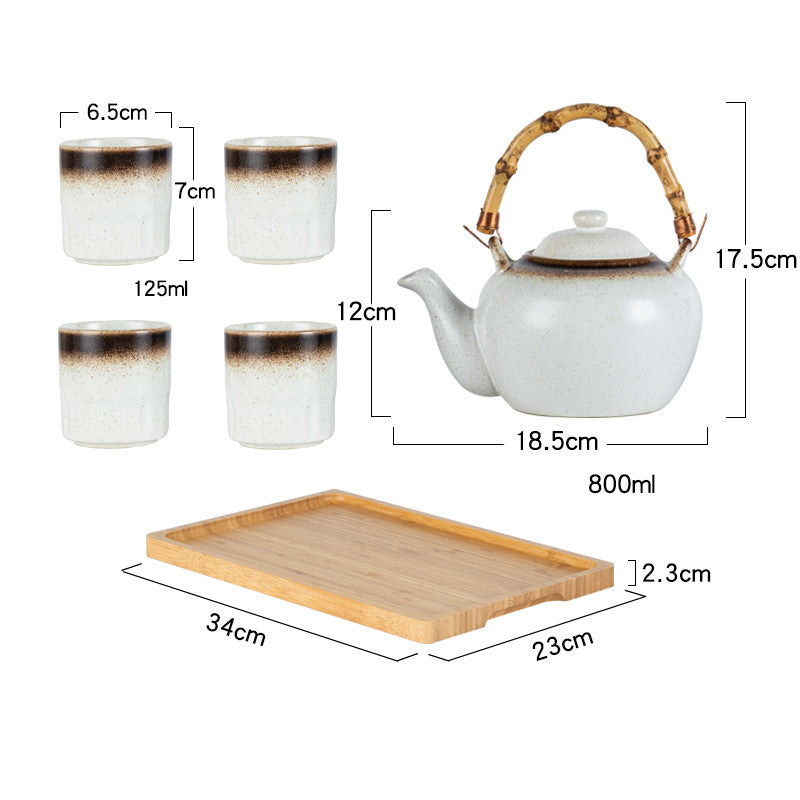 Bamboo Handle For Japanese Style Teapot Restaurant