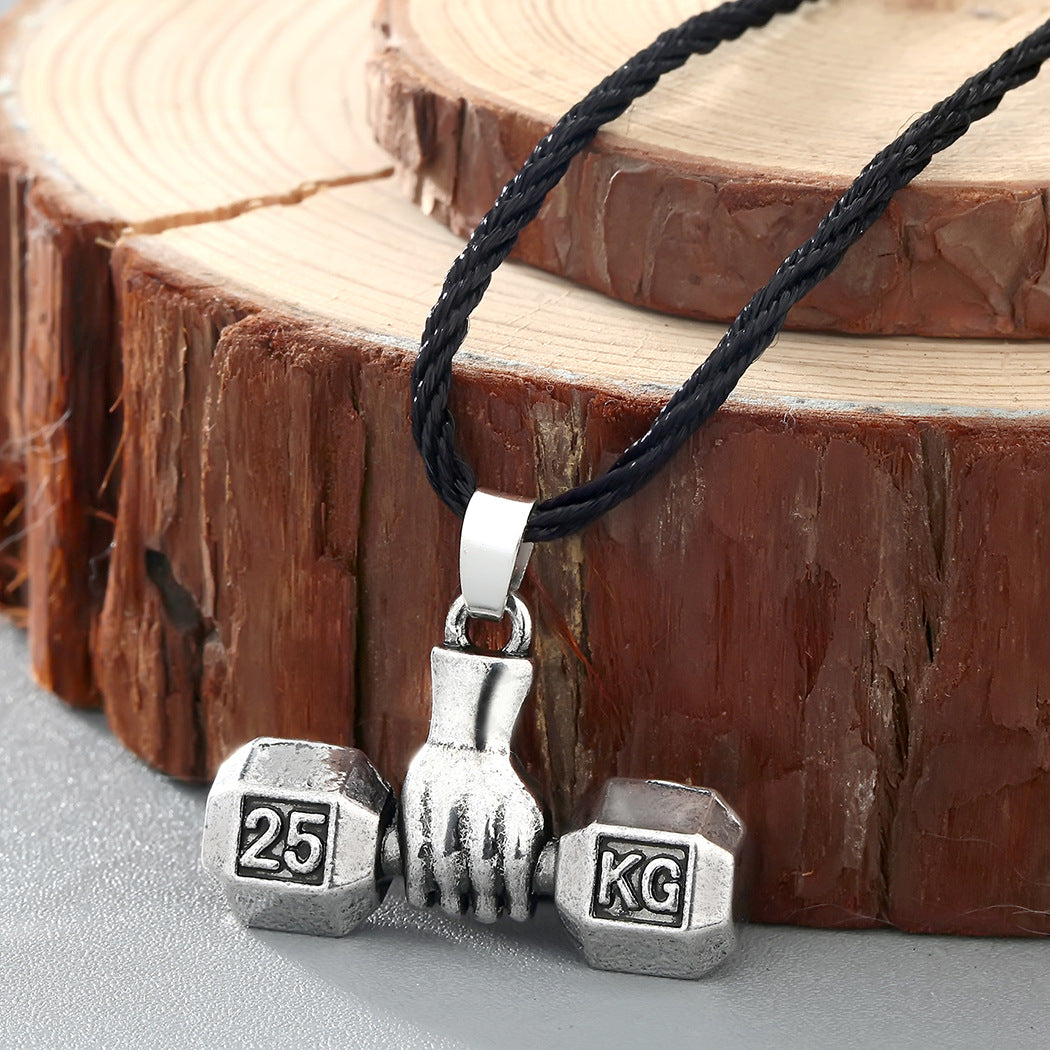 Fitness Barbell Lifting Necklace