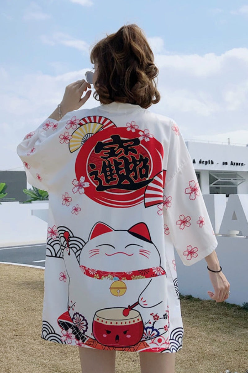 Japanese style cardigan kimono haori coat