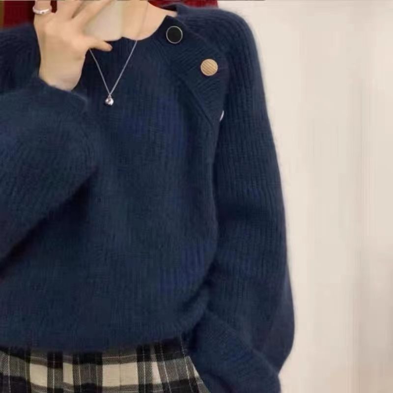 Design Sense Japanese Style Lazy Autumn Winter Coat