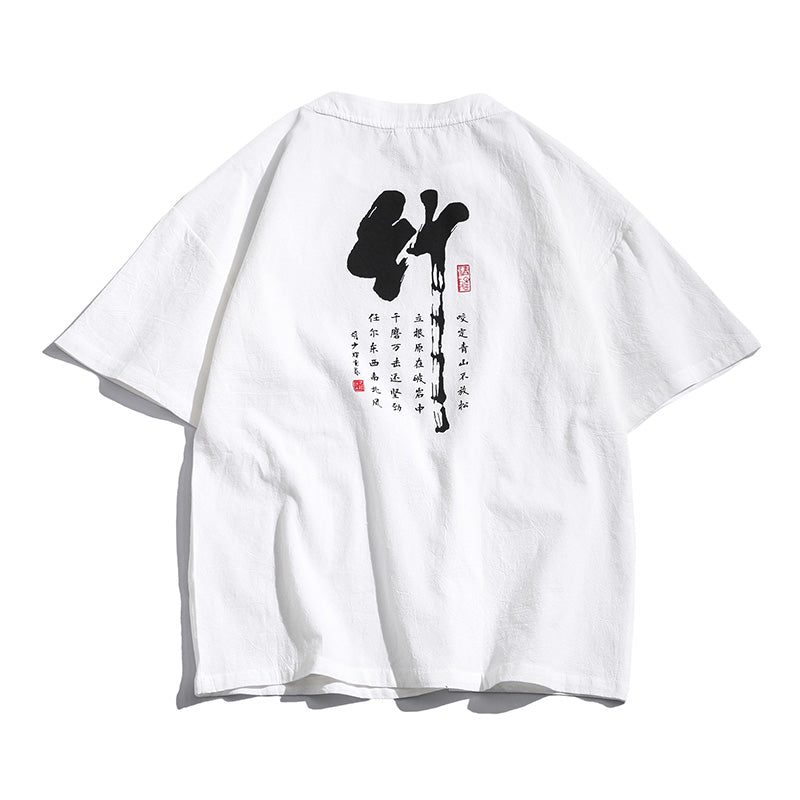 Kanji Print Oversized Shirt – Japanese Streetwear Statement