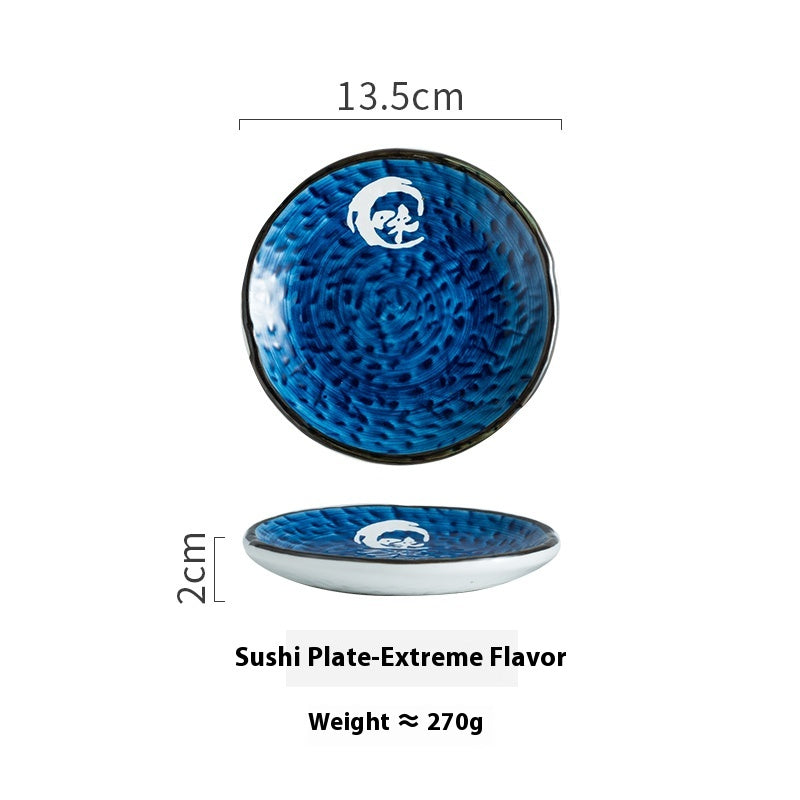 Japanese Style Painted Sushi Dessert Ceramic Plate